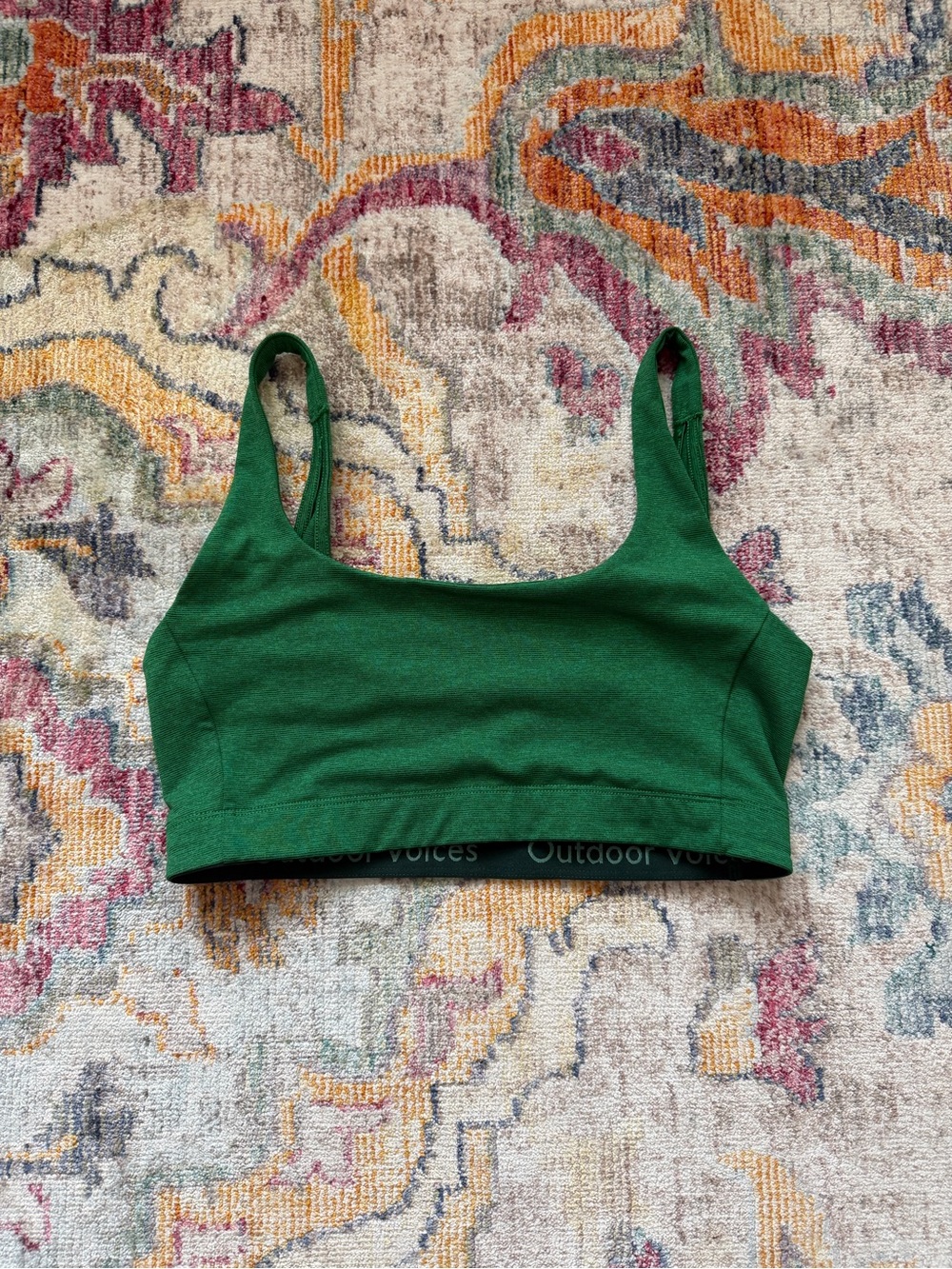 Outdoor Voices Emerald Scoop Sports Bra
